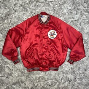 Vintage Toledo Mud Hens Varsity Jacket Mens XXL Dunbrooke Pla-Jac USA Red